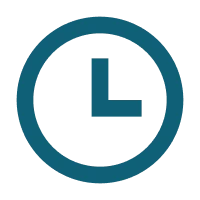 A teal blue circular icon with a bold letter L in the center, set against a solid white background.
