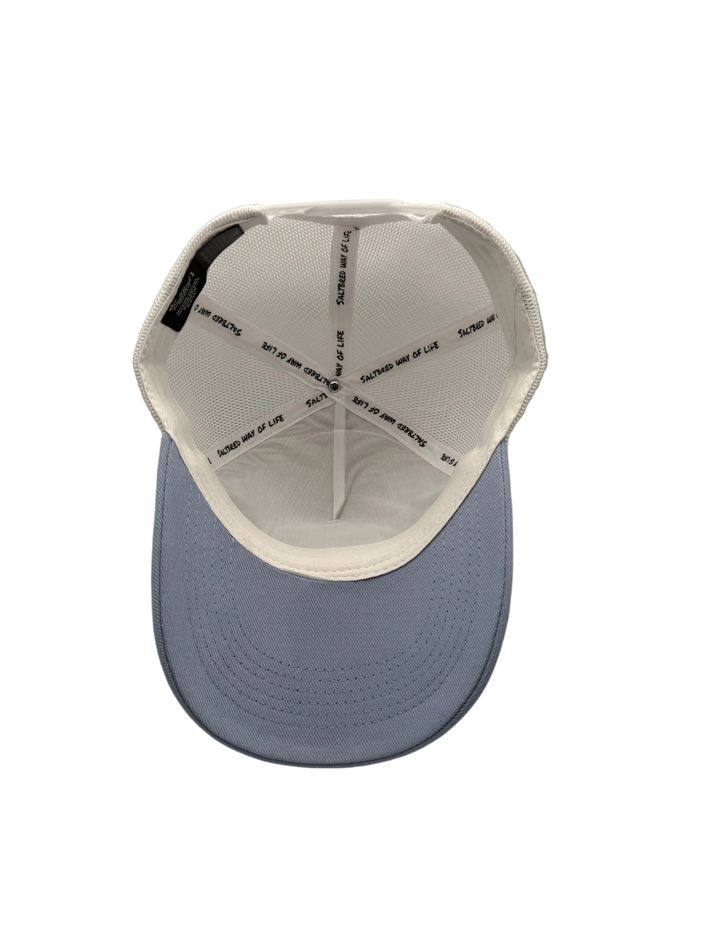 Gray cap with white interior on a white background